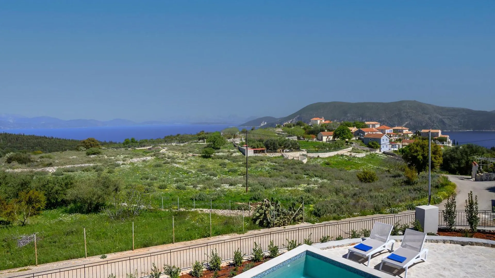 Villa Ariste With Stunning Views Near Fiscardo Katsarata Greece