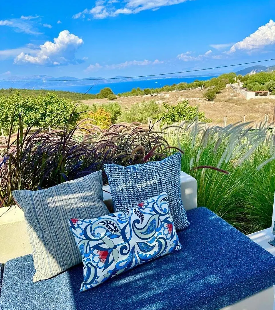 Villa Ariste With Stunning Views Near Fiscardo Katsarata Greece